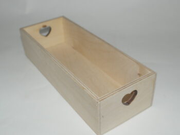 Scatola in legno cuore cm 9, 5 x 24, 5 x 6