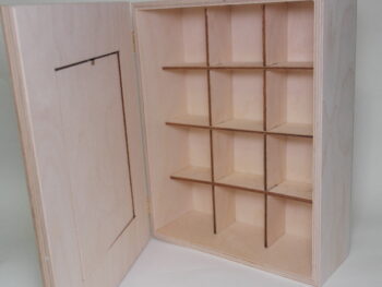 scatola porta gioielli con coperchio porta fotografia cm 28 x 22 x 9,5