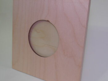 Porta fotografia in legno tondo