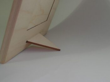 Porta fotografia in legno tondo