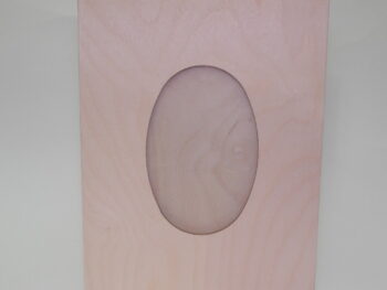 Porta fotografia in legno ovale