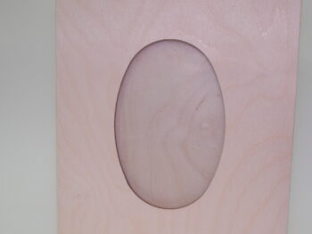 Porta fotografia in legno ovale