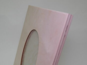 Porta fotografia in legno ovale