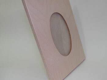 Porta fotografia in legno ovale