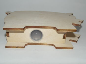 Salvadanaio in legno di faggio sagoma maialino