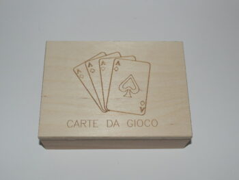 Scatola in legno incisa a laser cm 11 x 16 x 4