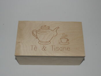 Scatola in legno incisa a laser cm 11 x 19 x 8