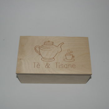 Scatola in legno incisa a laser cm 11 x 19 x 8