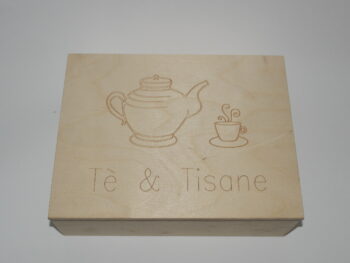 Scatola in legno incisa a laser cm 22 x 28 x 8