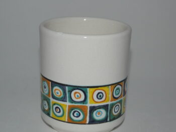 bicchiere in ceramica di castelli