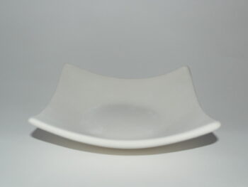 Svuota tasca giapponese in terracotta bianca