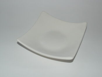 Svuota tasca giapponese in terracotta bianca