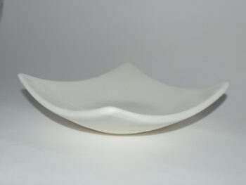 Svuota tasca giapponese in terracotta bianca