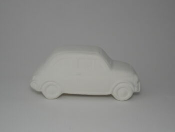 Modellino fiat 500 in terracotta bianca