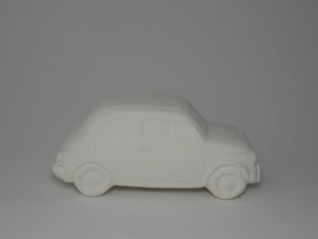 Modellino fiat 500 in terracotta bianca