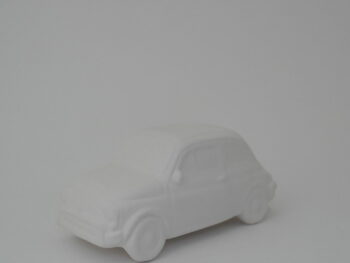 Modellino fiat 500 in terracotta bianca