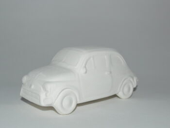 Modellino fiat 500 in terracotta bianca