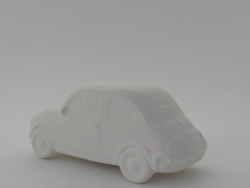 Modellino fiat 500 in terracotta bianca