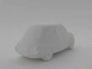 Modellino fiat 500 in terracotta bianca