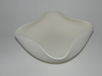 Ciotola 4 angoli in terracotta bianca cm 28