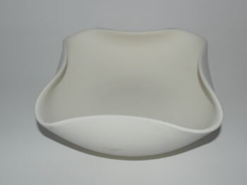 Ciotola 4 angoli in terracotta bianca cm 28