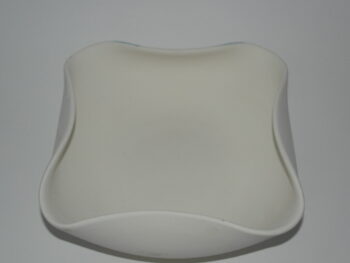 Ciotola 4 angoli in terracotta bianca cm 28