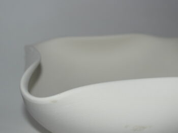 Ciotola 4 angoli in terracotta bianca cm 28