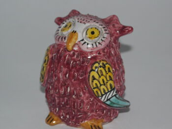 Gufo in ceramica di Castelli realizzato a mano