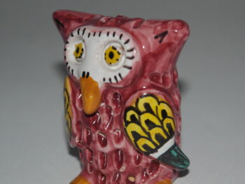 Gufo in ceramica di Castelli realizzato a mano