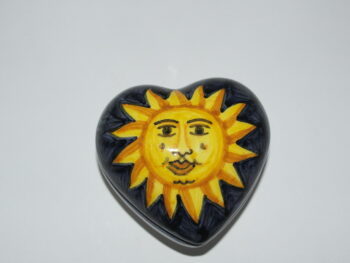 scatola in ceramica di castelli forma cuore cm 8