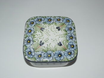 Scatola in ceramica di castelli dipinta a mano fiori