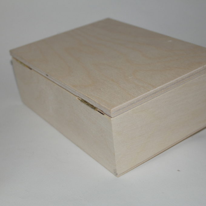 Scatola in legno con coperchio cm 14 x 19 x 6, 5