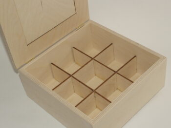 Scatola porta gioielli con coperchio porta fotografia a cuore