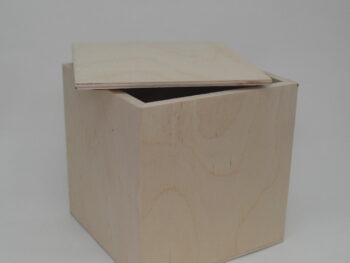 Scatola in legno artigianale cm 14 x 14 x 14