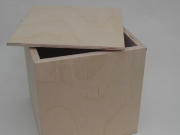 Scatola in legno artigianale cm 14 x 14 x 14