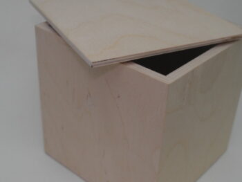 Scatola in legno artigianale cm 14 x 14 x 14