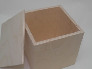 Scatola in legno artigianale cm 14 x 14 x 14