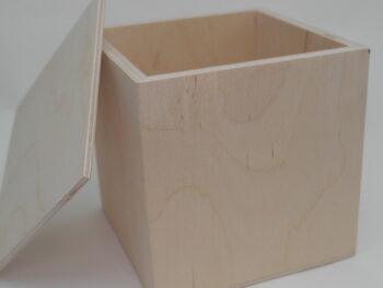 Scatola in legno artigianale cm 14 x 14 x 14
