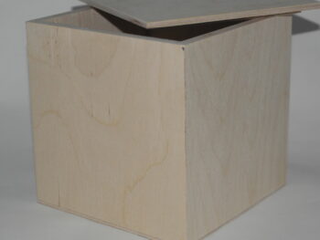 Scatola in legno artigianale cm 14 x 14 x 14