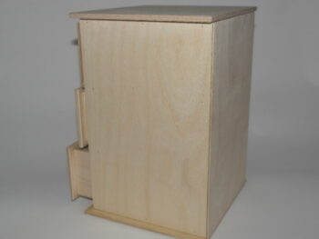 Cassettiera 3 cassetti con pomelli forma cuore artigianale