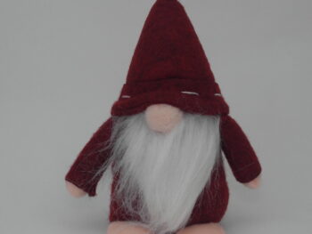 gnomo da arredamento con barba cm 15