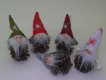 gnomo pigna con barba cm 9