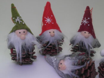 gnomo pigna con barba cm 9