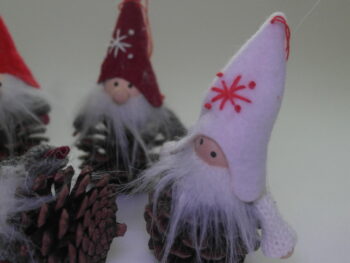 gnomo pigna con barba cm 9