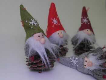 gnomo pigna con barba cm 9