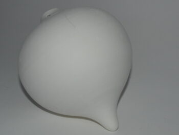 palla di natale in terracotta bianca da decorare