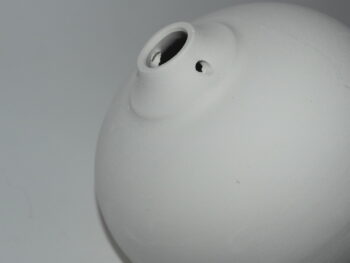 palla di natale in terracotta bianca da decorare