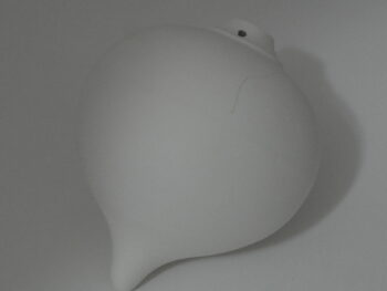 palla di natale in terracotta bianca da decorare