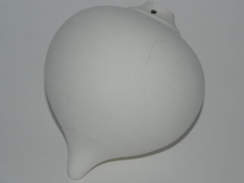 palla di natale in terracotta bianca da decorare