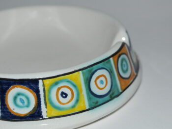 posacenere in ceramica di castelli dipinto a mano